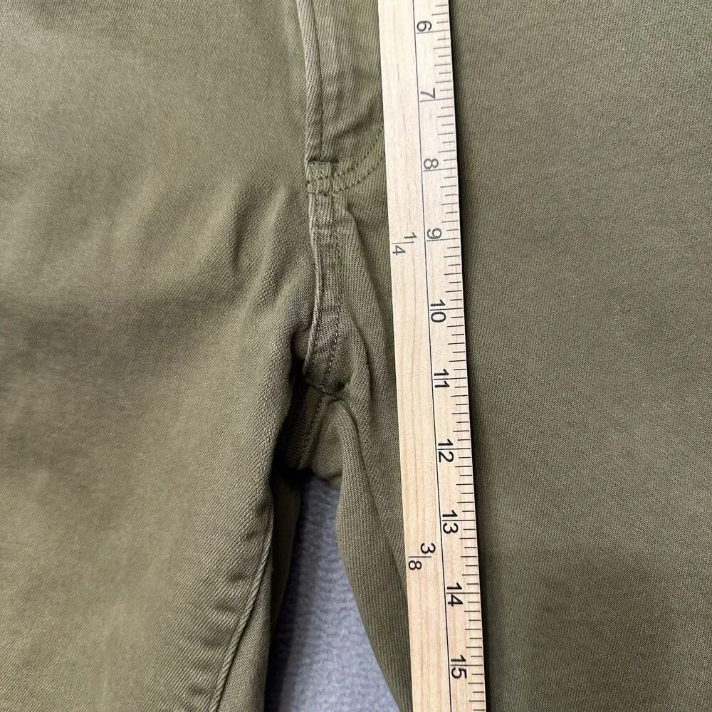 Lands End Mens 38 Square Rigger Traditional Fit Jeans Green Stretch Denim EUC